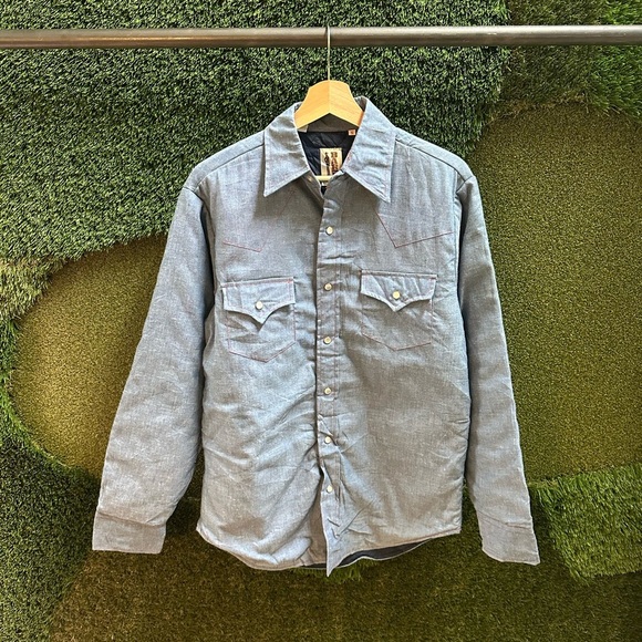 Vintage Barb Pearl Snap Insualted Western Shirt Small - Picture 1 of 4